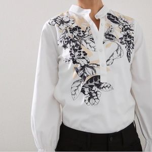 Chico’s Non-Iron Stretch Floral Pullover Top